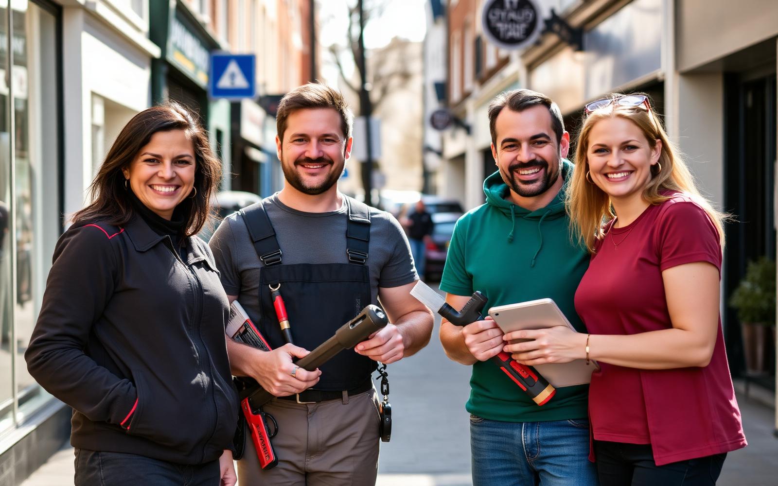 Local providers on a London street